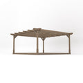 Freestanding Double Premium Pergola with Decking - Rustic Brown - 4.8m Width x 4.8m Length
