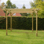 Freestanding Double Premium Pergola - Light Green - 3m Width x 4.2m Length