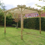 Freestanding Double Premium Pergola - Light Green - 2.4m Width x 4.2m Length