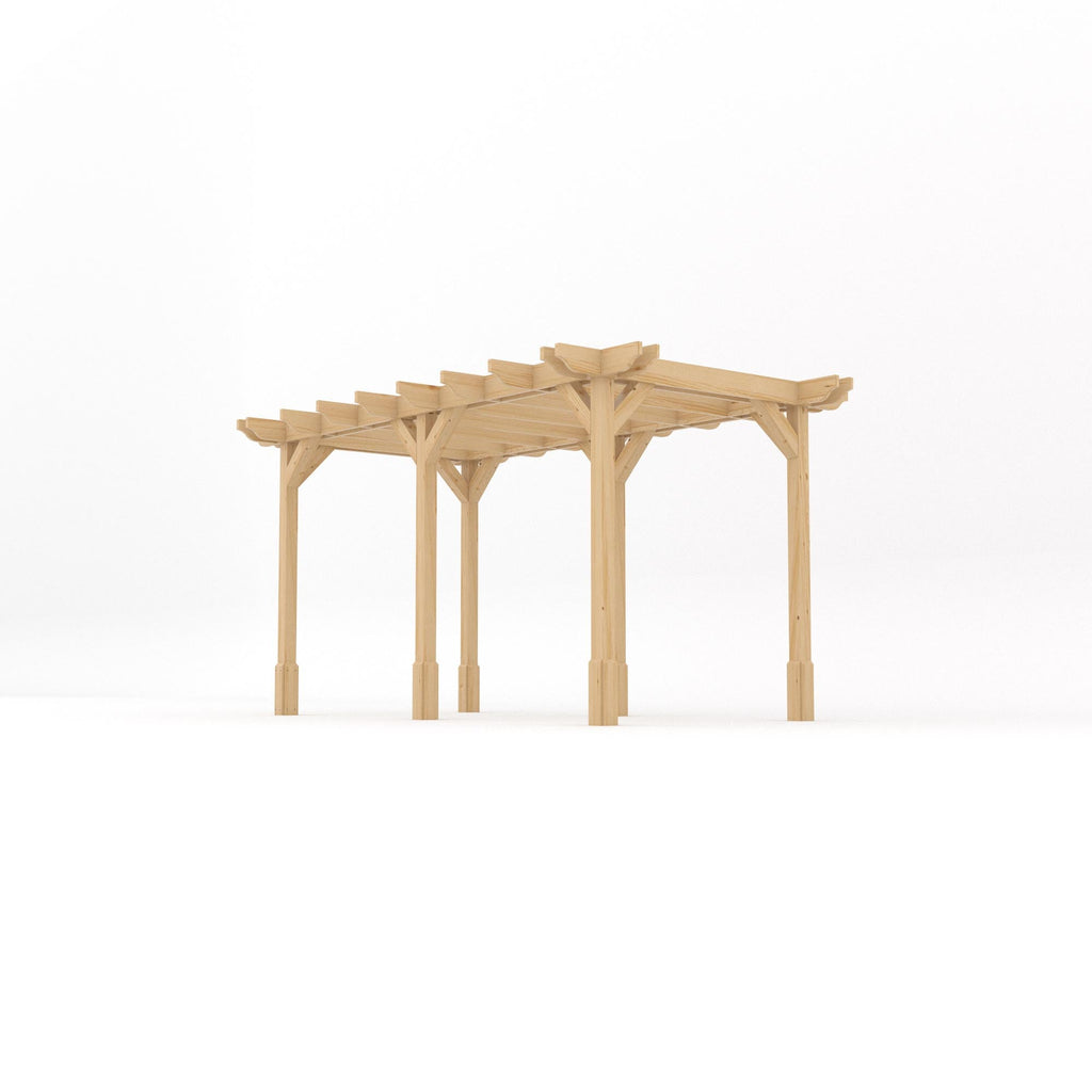 Freestanding Double Premium Pergola - Light Green - 3m Width x 4.2m Length