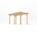 Freestanding Double Premium Pergola - Light Green - 3m Width x 4.2m Length