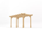 Freestanding Double Premium Pergola - Light Green - 3m Width x 4.2m Length