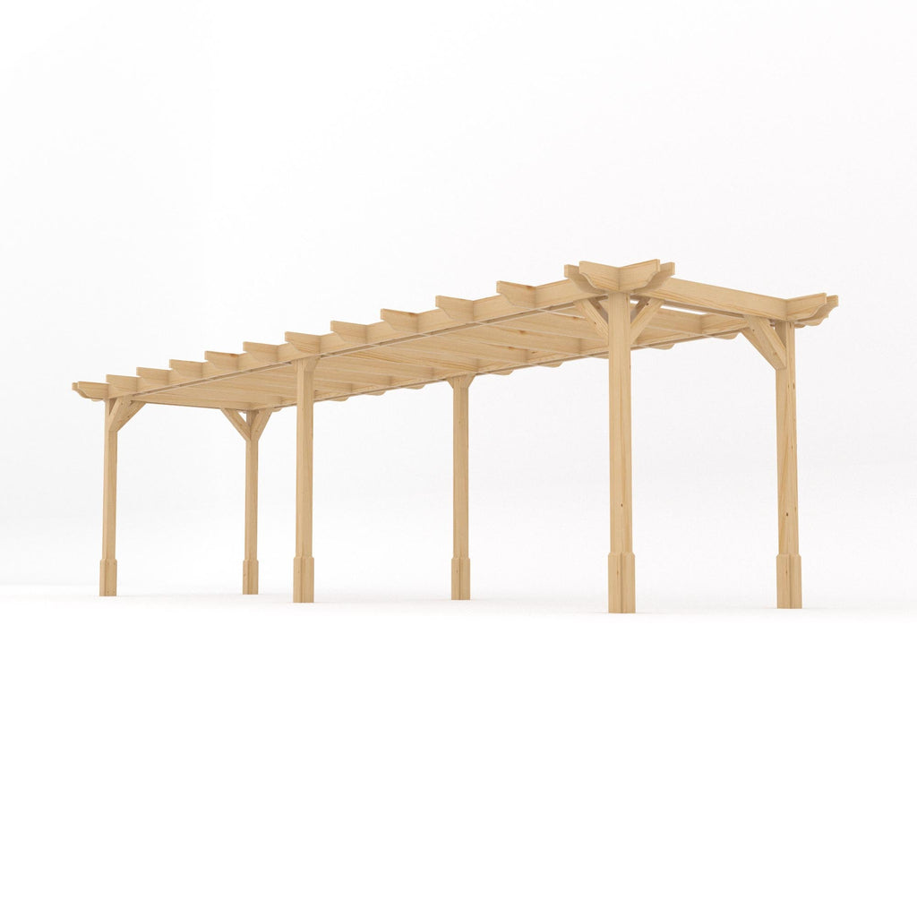 Freestanding Double Premium Pergola - Light Green - 4.8m Width x 7.8m Length