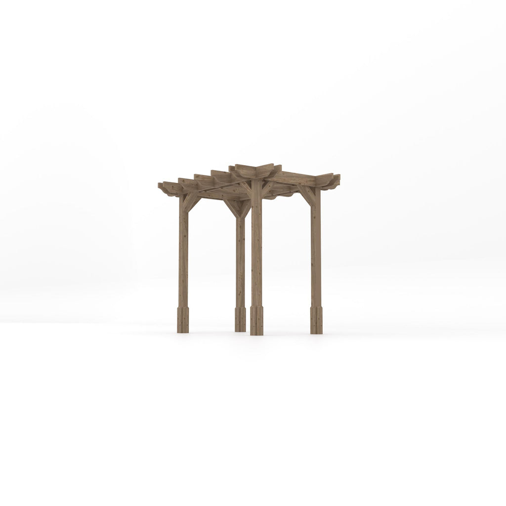 Freestanding Double Premium Pergola - Rustic Brown - 1.8m Width x 2.4m Length