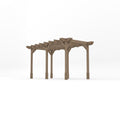 Freestanding Double Premium Pergola - Rustic Brown - 1.8m Width x 4.2m Length