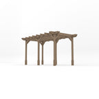 Freestanding Double Premium Pergola - Rustic Brown - 1.8m Width x 4.2m Length