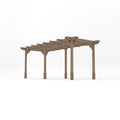 Freestanding Double Premium Pergola - Rustic Brown - 4.2m Width x 5.4m Length