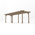 Freestanding Double Premium Pergola - Rustic Brown - 3m Width x 6.6m Length