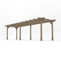 Freestanding Double Premium Pergola - Rustic Brown - 1.8m Width x 7.8m Length
