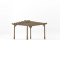 Freestanding Double Premium Pergola - Rustic Brown - 3.6m Width x 3.6m Length
