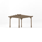 Freestanding Double Premium Pergola - Rustic Brown - 3.6m Width x 3.6m Length