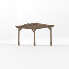 Freestanding Double Premium Pergola - Rustic Brown - 3m Width x 3.6m Length