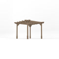 Freestanding Double Premium Pergola - Rustic Brown - 3m Width x 3m Length