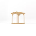 Freestanding Garden Pergola with Decking - Light Green - 2.4m Width x 2.4m Length