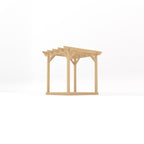 Freestanding Garden Pergola with Decking - Light Green - 2.4m Width x 2.4m Length