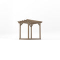 Freestanding Garden Pergola with Decking - Rustic Brown - 2.4m Width x 2.4m Length