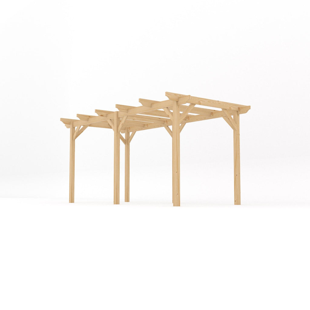 Freestanding Garden Pergola - Light Green - 1.8m Width x 4.8m Length