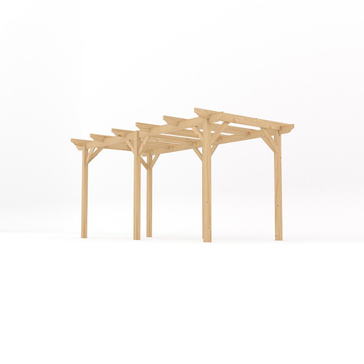 Freestanding Garden Pergola - Light Green - 1.8m Width x 4.8m Length