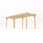 Freestanding Garden Pergola - Light Green - 4.2m Width x 6.6m Length