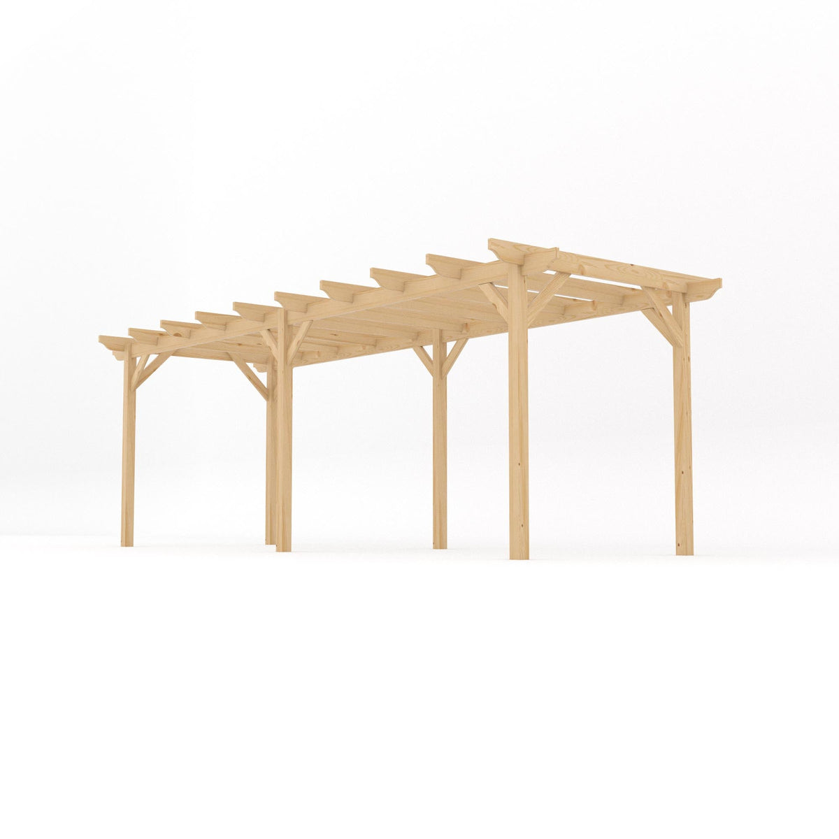 Freestanding Garden Pergola - Light Green - 4.8m Width x 6.6m Length