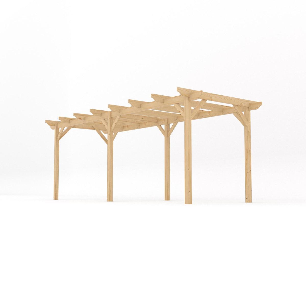 Freestanding Garden Pergola - Light Green - 2.4m Width x 6m Length