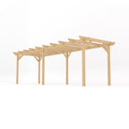 Freestanding Garden Pergola - Light Green - 1.8m Width x 7.2m Length