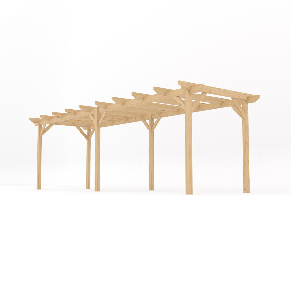 Freestanding Garden Pergola - Light Green - 4.2m Width x 7.2m Length