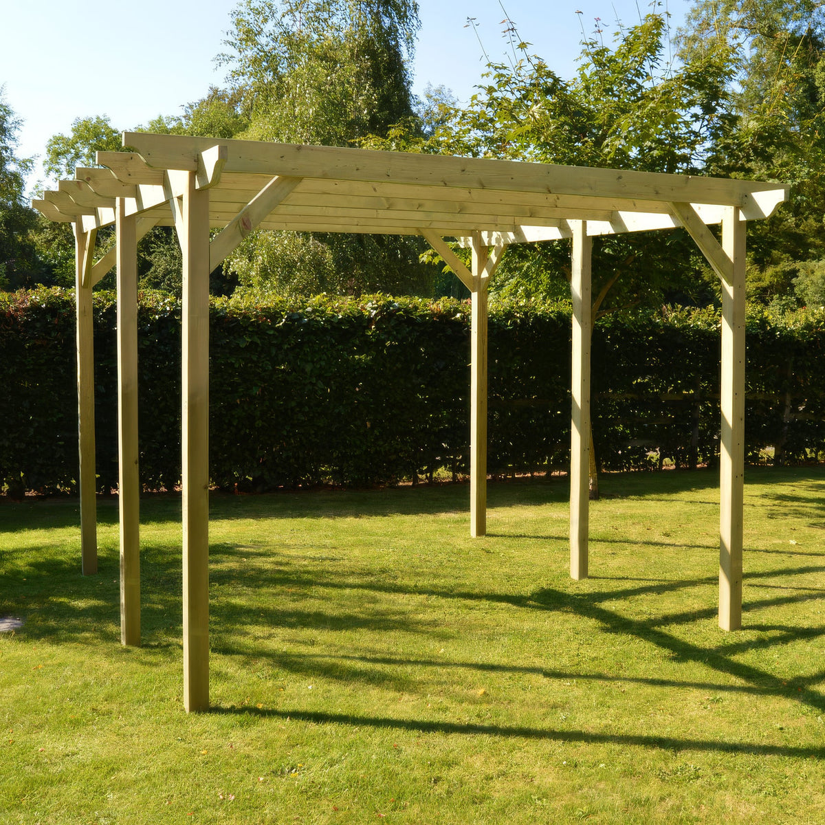 Freestanding Garden Pergola - Light Green - 1.8m Width x 5.4m Length