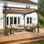 Freestanding Garden Pergola - Rustic Brown - 1.8m Width x 1.8m Length