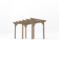 Freestanding Garden Pergola - Rustic Brown - 2.4m Width x 4.2m Length