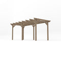 Freestanding Garden Pergola - Rustic Brown - 3.6m Width x 5.4m Length