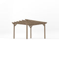 Freestanding Garden Pergola - Rustic Brown - 3.6m Width x 3.6m Length