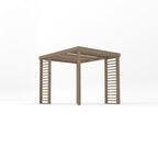 Freestanding Panel Pergola - Rustic Brown - 2.4m Width x 3m Length