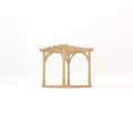 Freestanding Premium Pergola with Decking - Light Green - 2.4m Width x 2.4m Length