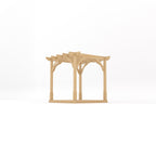 Freestanding Premium Pergola with Decking - Light Green - 2.4m Width x 2.4m Length