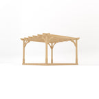 Freestanding Premium Pergola with Decking - Light Green - 3.6m Width x 3.6m Length
