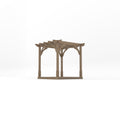 Freestanding Premium Pergola with Decking - Rustic Brown - 2.4m Width x 2.4m Length