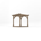 Freestanding Premium Pergola with Decking - Rustic Brown - 2.4m Width x 2.4m Length