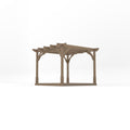 Freestanding Premium Pergola with Decking - Rustic Brown - 3m Width x 3m Length