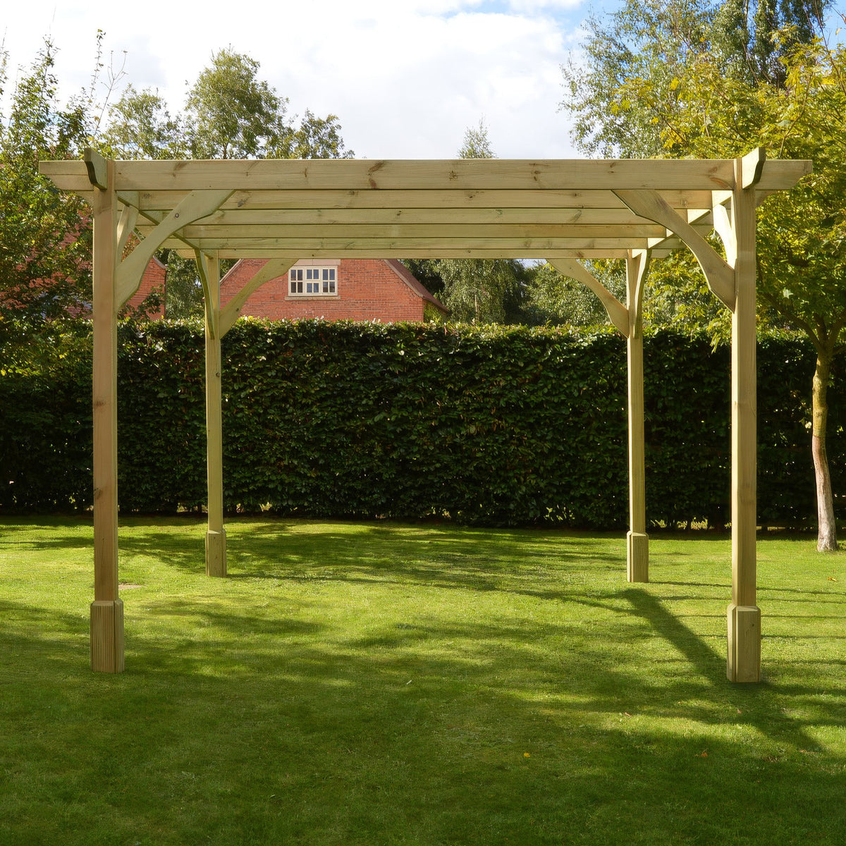 Freestanding Premium Pergola - Light Green - 2.4m Width x 3.6m Length