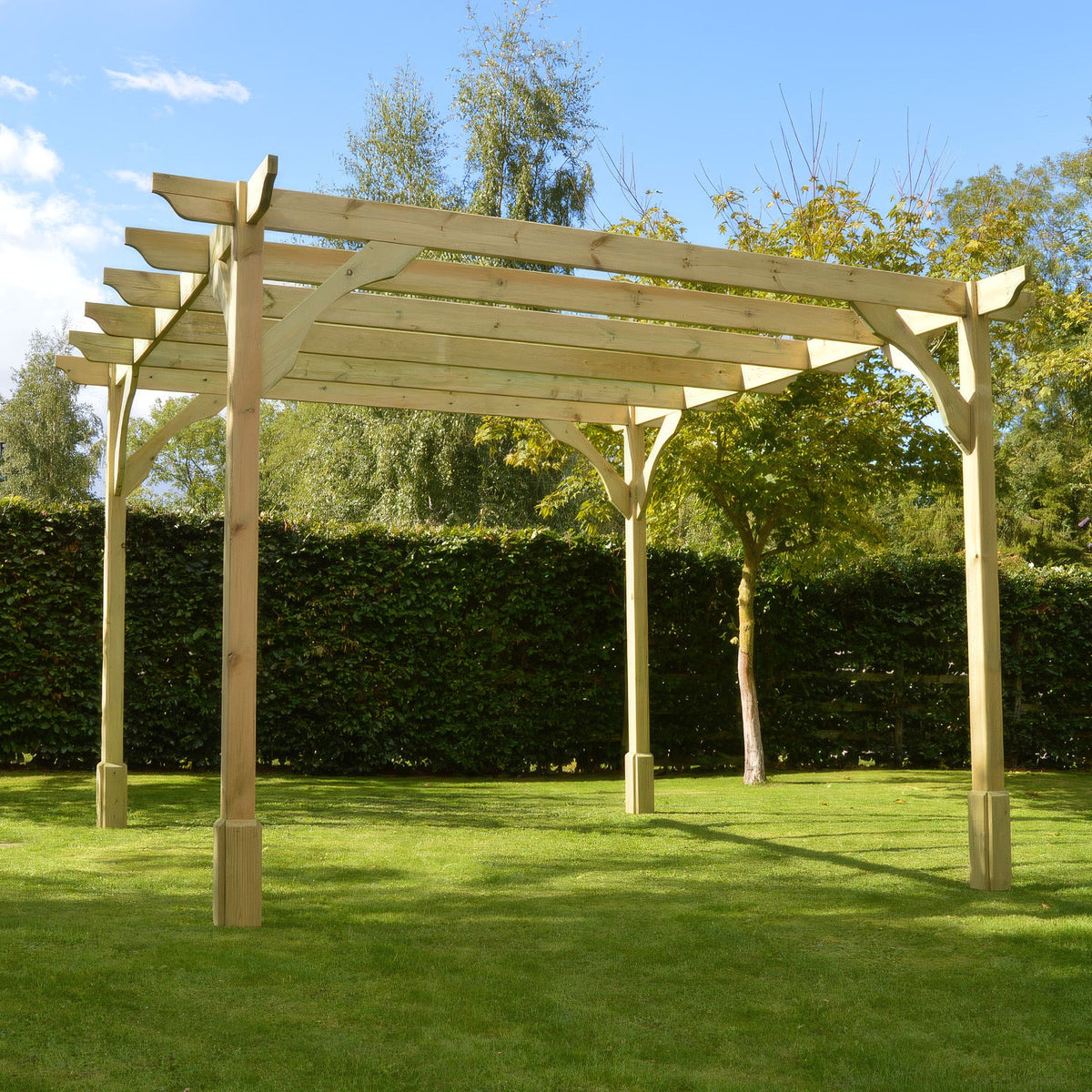 Freestanding Premium Pergola - Light Green - 2.4m Width x 3.6m Length