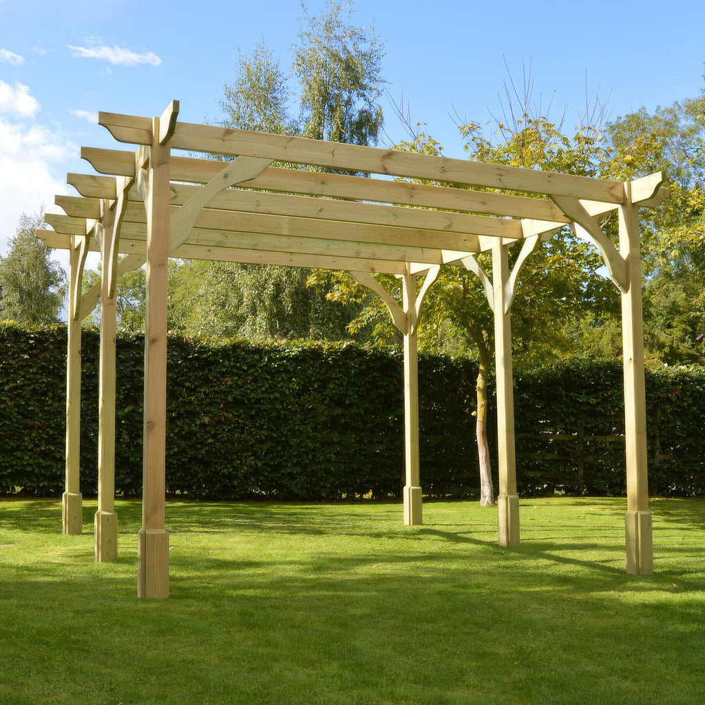 Freestanding Premium Pergola - Light Green - 3.6m Width x 6.6m Length