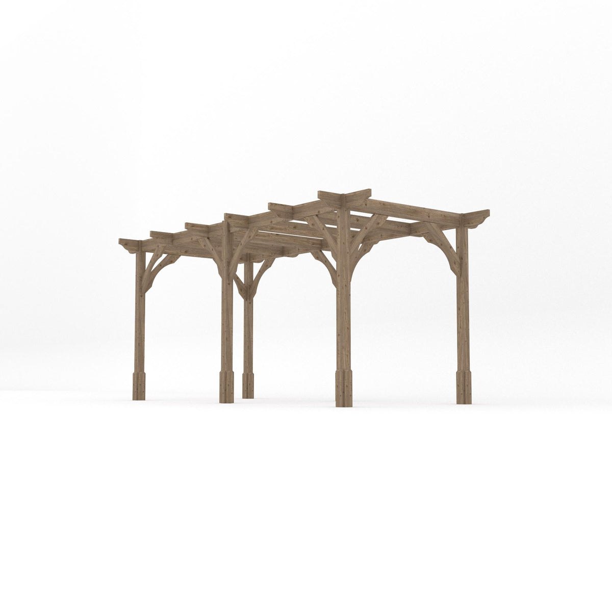 Freestanding Premium Pergola - Rustic Brown - 1.8m Width x 4.8m Length