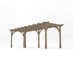 Freestanding Premium Pergola - Rustic Brown - 3m Width x 6.6m Length