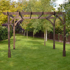Freestanding Premium Pergola - Rustic Brown - 2.4m Width x 3m Length