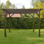 Freestanding Premium Pergola - Rustic Brown - 4.8m Width x 4.8m Length