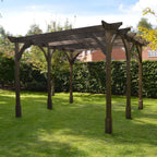 Freestanding Premium Pergola - Rustic Brown - 1.8m Width x 4.8m Length