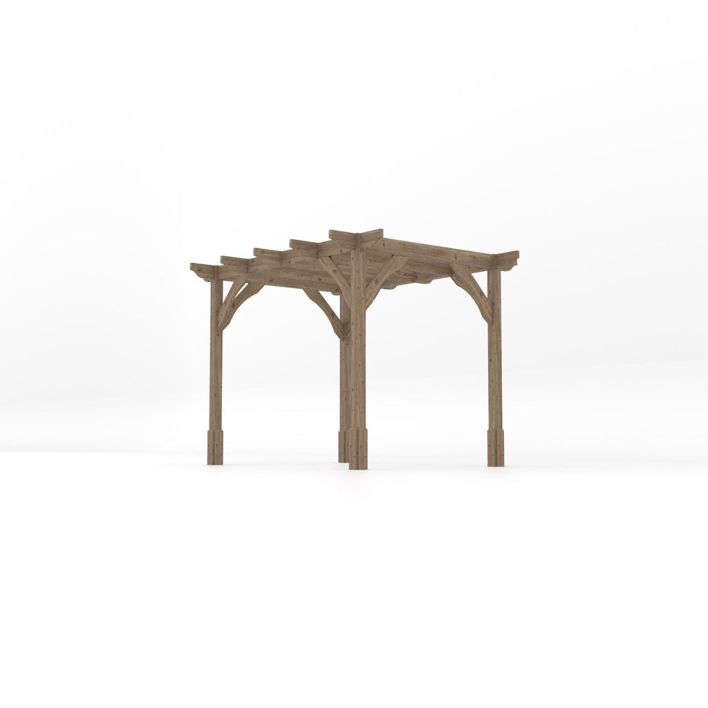 Freestanding Premium Pergola - Rustic Brown - 2.4m Width x 3m Length