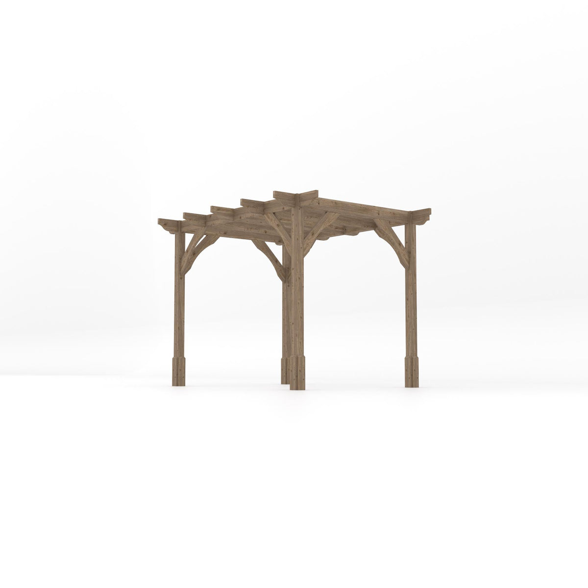 Freestanding Premium Pergola - Rustic Brown - 2.4m Width x 3m Length