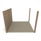 Freestanding Garden Pergola - Rustic Brown - 2.4m Width x 4.2m Length